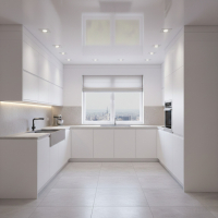 Натяжной потолок на кухню